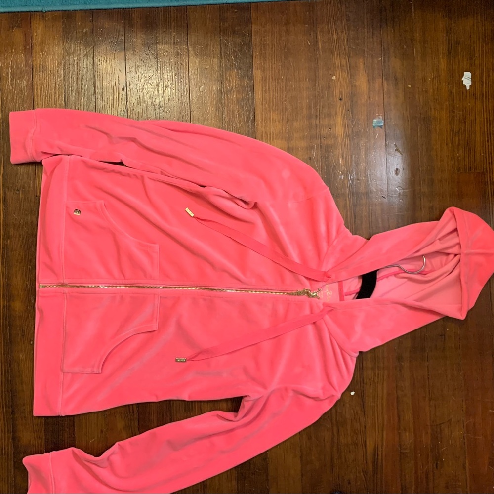 Lilly Pulitzer Pink Velour hoodie